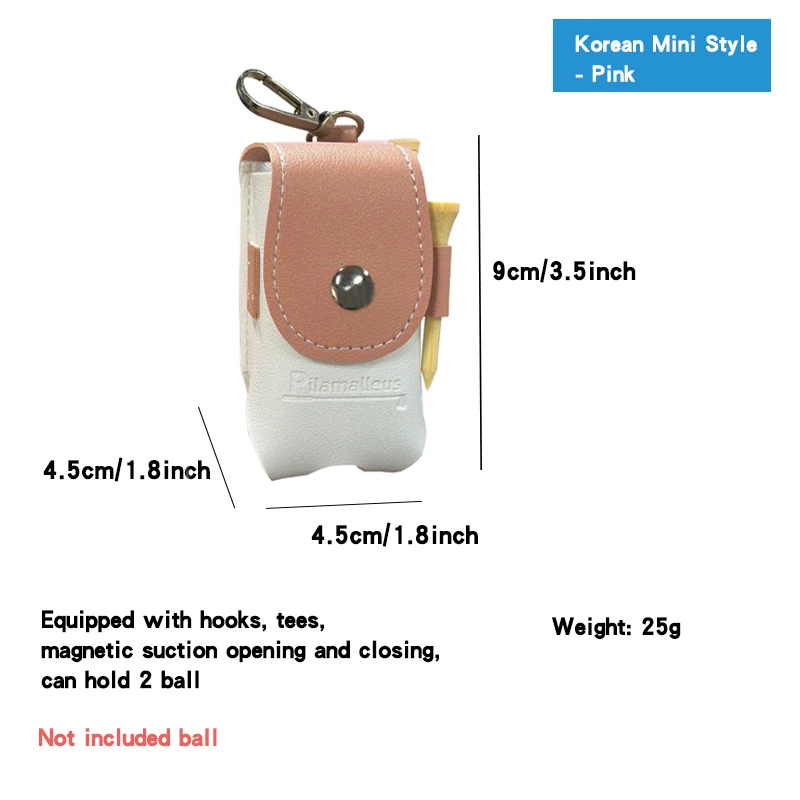 Golf Ball Pouch Bag Golf Small Waist Bag Golf Ball Bag Mini Skull Head Smiling Face Multiple Style Double Ball Outdoor Sports