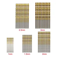 50pc Titane Plaqué Twist Drill Set 1-3mm Petit Foret Perceuse Électrique Perceuse Outil DIY Boiseries Foret Ouvert Foret 4