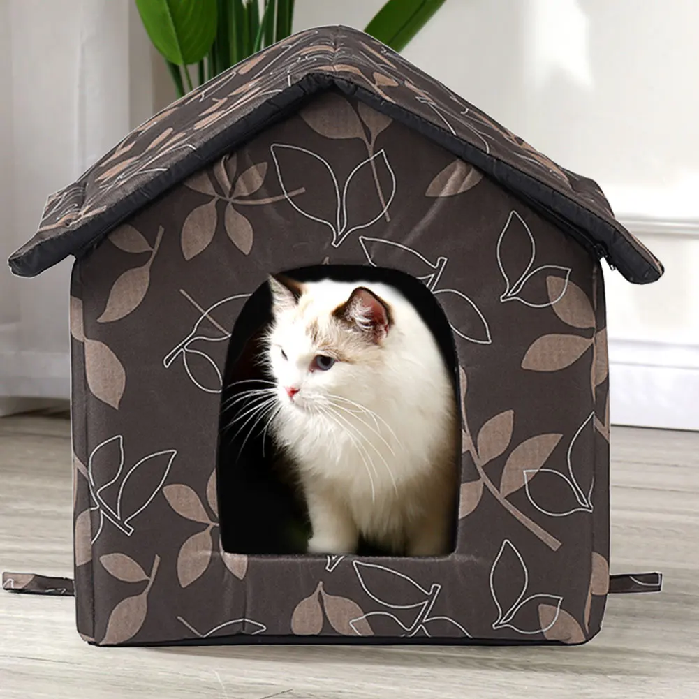 Waterproof Pet Bed House Warm Cat Bed Cave Kitten Cave Hut for Indoor and Outdoor Use