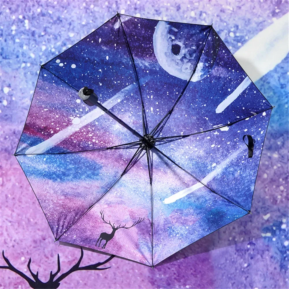 Starry Sky Automatic Umbrella Uv Protection Windproof Strong Umbrella for Women Cute Parasol Durable mini umbrella folding umbrella automatic umbrella mini sun umbrella wind resistant umbrella sun umbrella automatic sun umbrella windproof umbrella