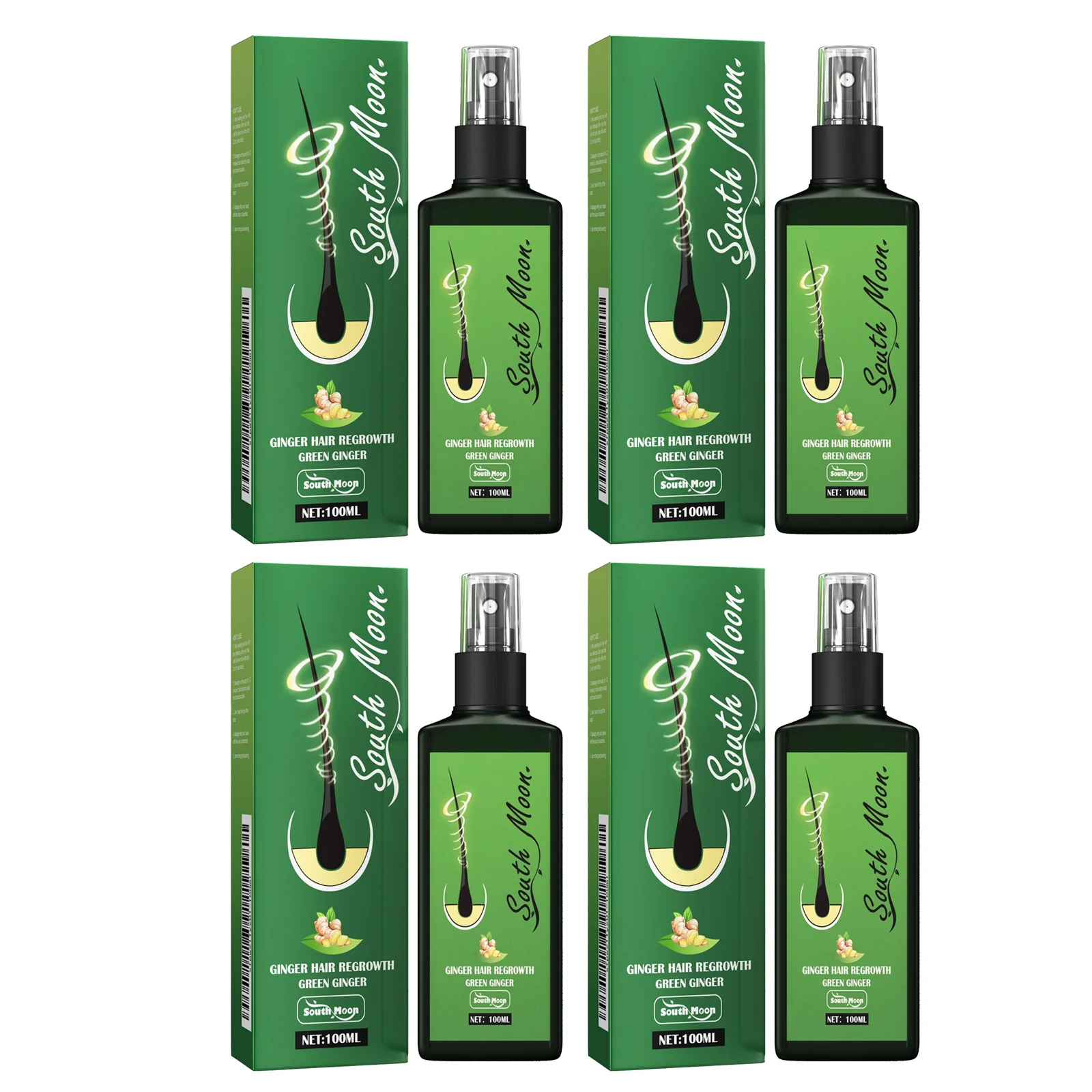 Ginger Hair Growth Spray Anti Hair Loss Thinning Dry Damaged Scalp Treatment