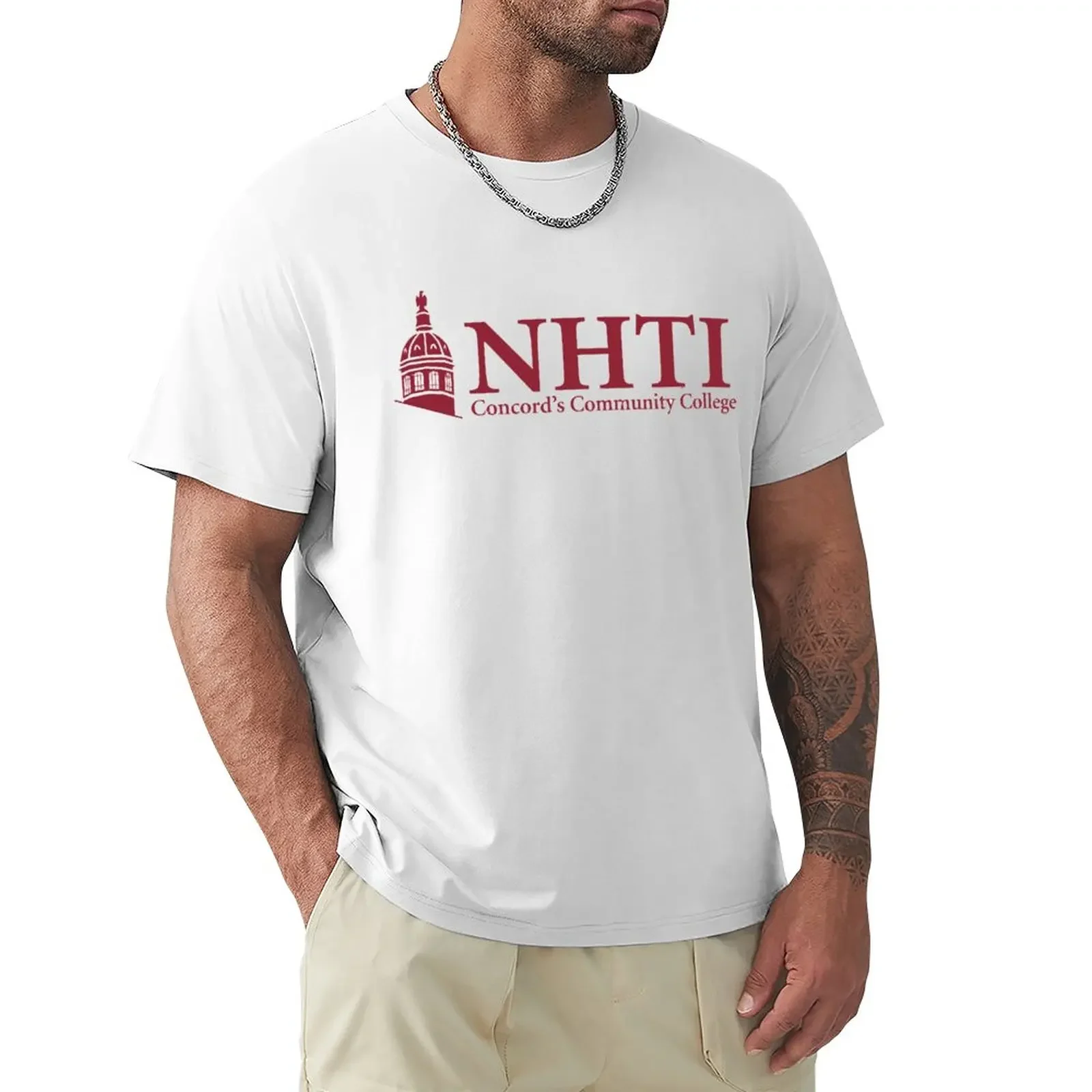 

NHTI Concord T-Shirt tops summer top mens workout shirts customizeds cute clothes korean fashion blacks mens graphic t-shirts
