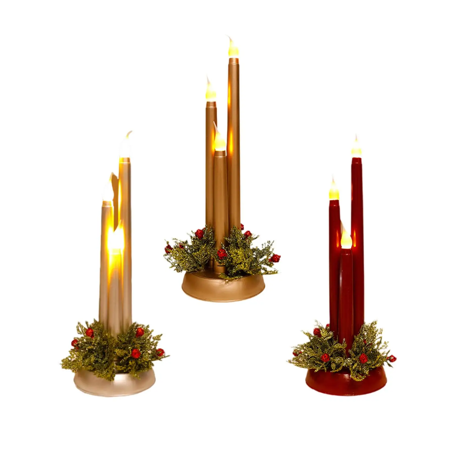 LED Candles, Flameless Christmas Candles, LED Candle Holders, Photo Props,