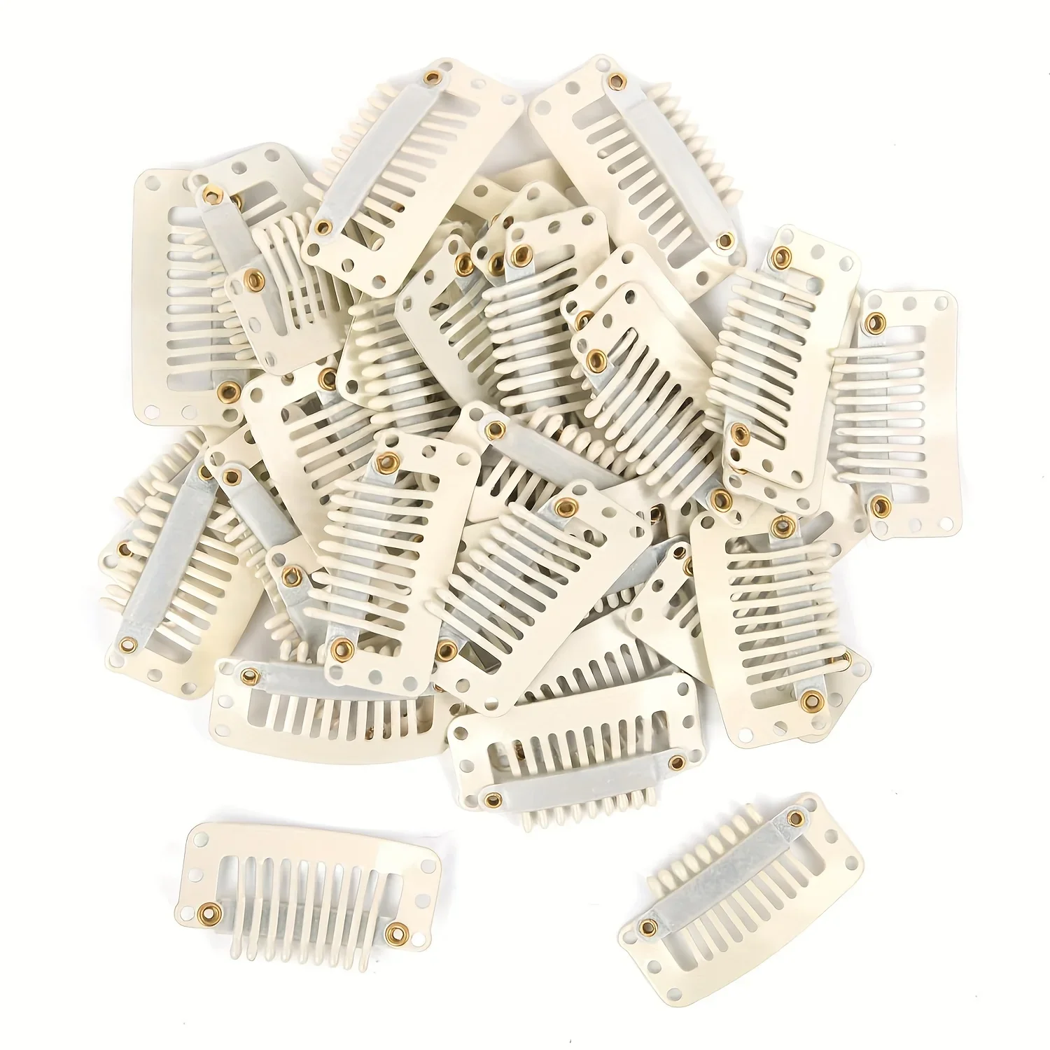10-100Pieces  Hair Clips 32mm Hair Extensions Snap Clip for Women Metal Wig Comb Clips for Hair Extensions