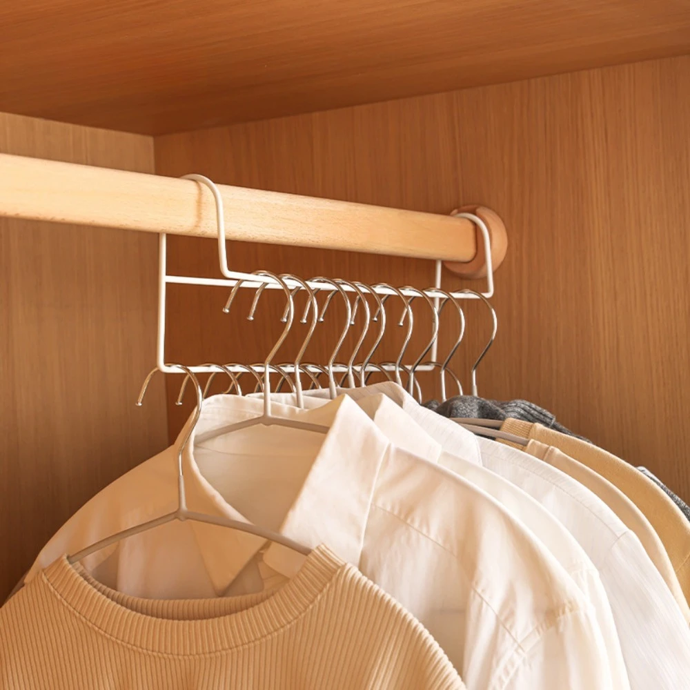 Space-Saving Multi-Function Closet Organizer Hanger Rod