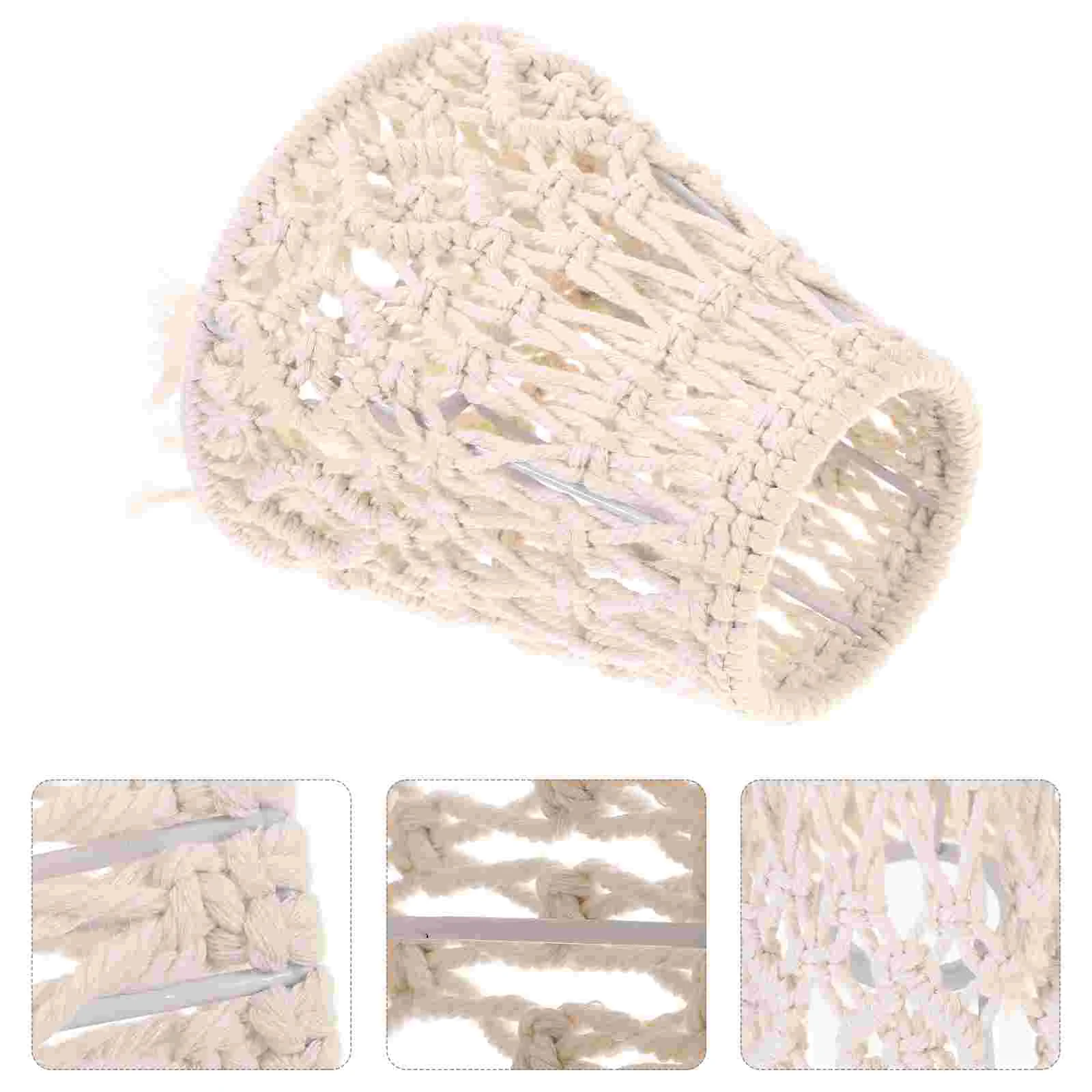 

Boho Lampshade Lampshades for Small Cover Cotton Rope Table Tabletop Light Child Desk