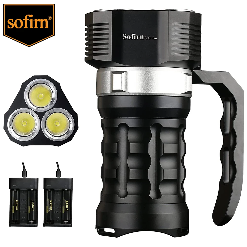 Sofirn Sd01 Pro 10000Lm Potente Luce Subacquea 3 * Xhp50.2 Torcia Subacquea Torcia Subacquea Con Interruttore Di Controllo Magnetico