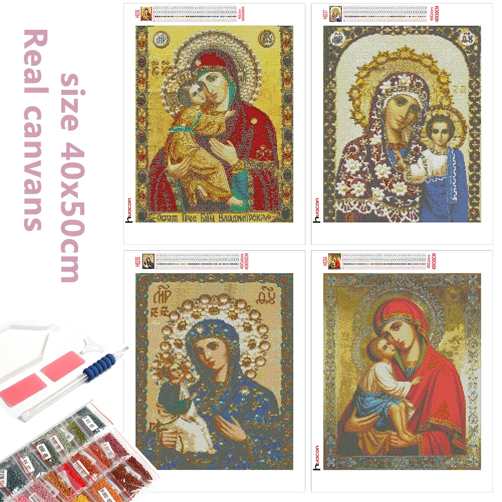 Huacan Full Square Diamond Painting 5D Diamond Embroidery Mosaic Kits Decoration
