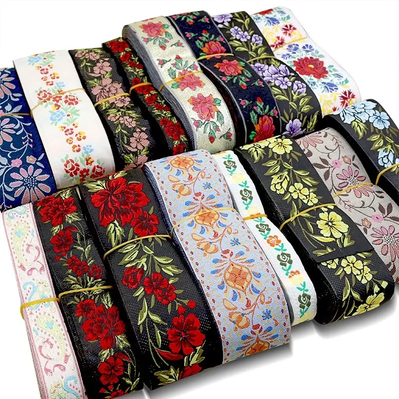 1 Yards Jacquard Ribbon Ethnic Trim Embroidered Woven Webbing Tape for Clothing Sewing Decorative clothing craft accessories,lace sewing accessories,lace sewing supplies,lace ribbon