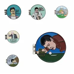 Magnetic Golf Hat Clip Alloy Electroplating Magnetic Hat Clip Interesting Patterns Lightweight Golf Ball Marker Golf Gifts