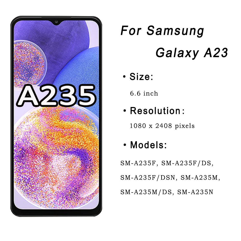6.6'' LCD Display Touch Screen Digitizer Assembly for Samsung Galaxy A23 4G For Samsung A235 A235F A235M A235N SM-A235F/DS LCD lcd display screen smart phone screen replacement
