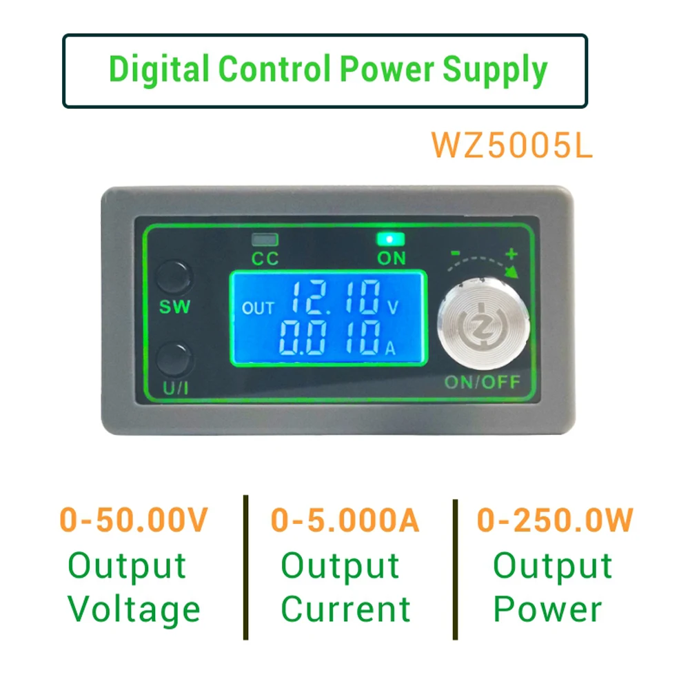 

DC-DC Buck Converter CC CV Power Module 50V 5A 250W Adjustable Regulated Constant Voltage/Current Step-down Power Supply Module