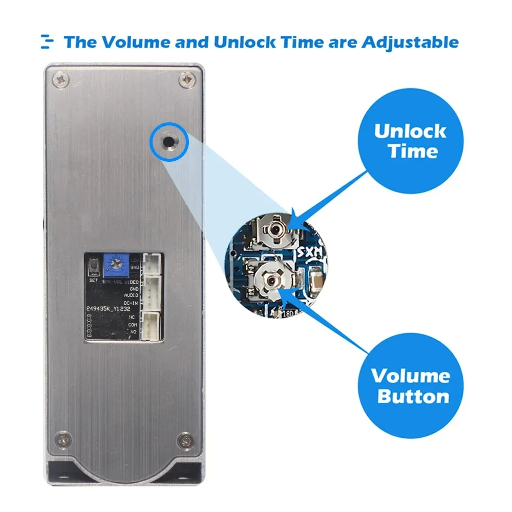 Video Doorbell Metal Doorbell Video Intercom Outdoor Unit CVBS/720P/1080P IP65 Waterproof