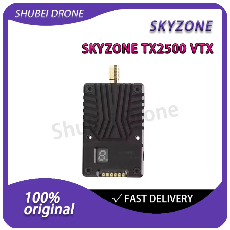 Original SKYZONE TX2500 4.9G/5.8G 2.5W VTX High Power Video Transmitter with CNC Case Cooling Fan SMA for FPV Long Range Drone thumbnail 2