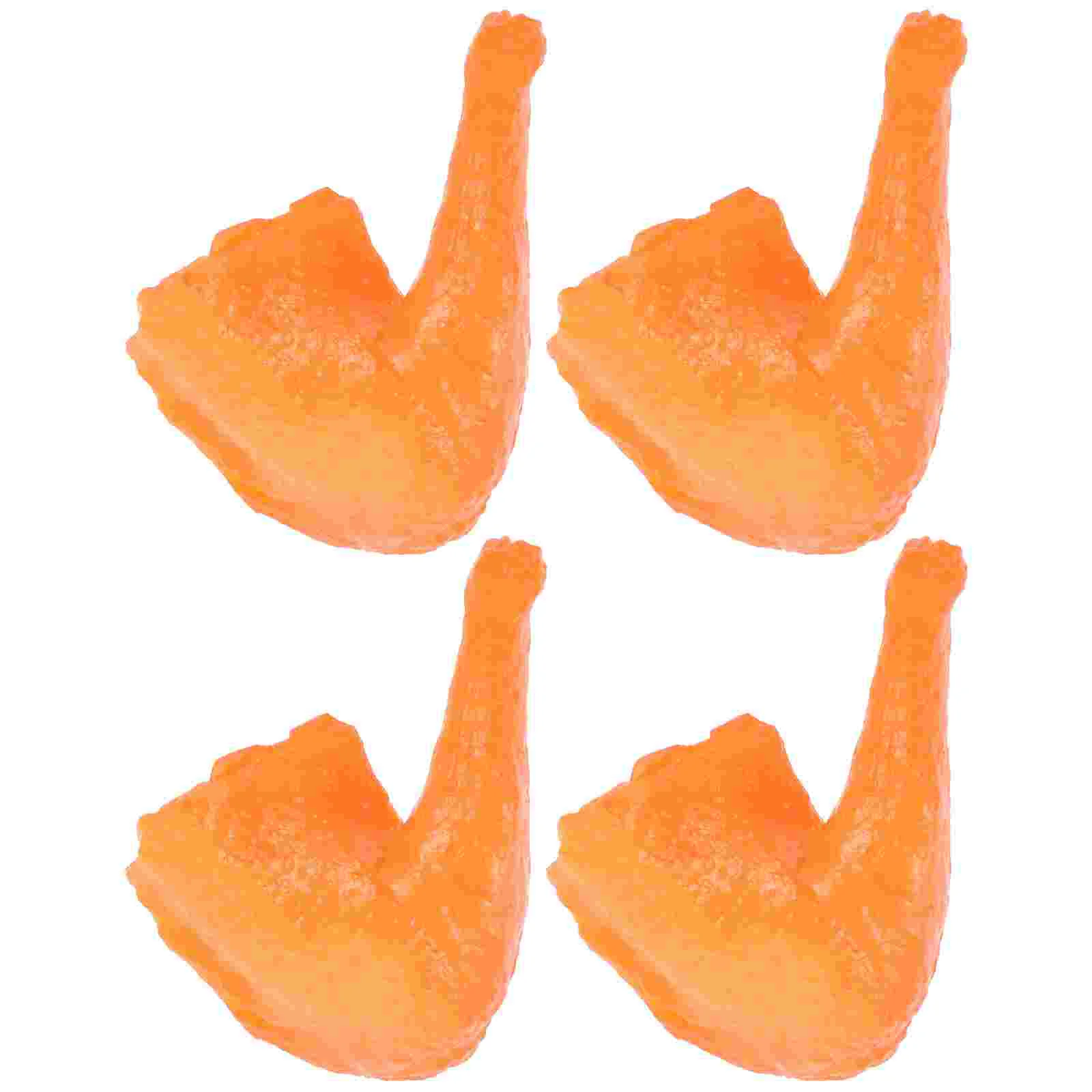 

4pcs Pretend Play Food Toy Simulation Fried Chicken Models Realistic Artificial Fried Chicken Leg