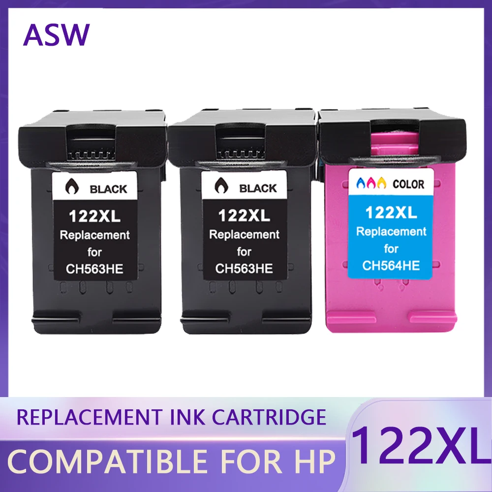 

Remanufactured 122 XL Cartridge Replacement for HP 122 HP122 Ink Cartridge Deskjet 1000 1050 1050A 1510 2000 2050 3000