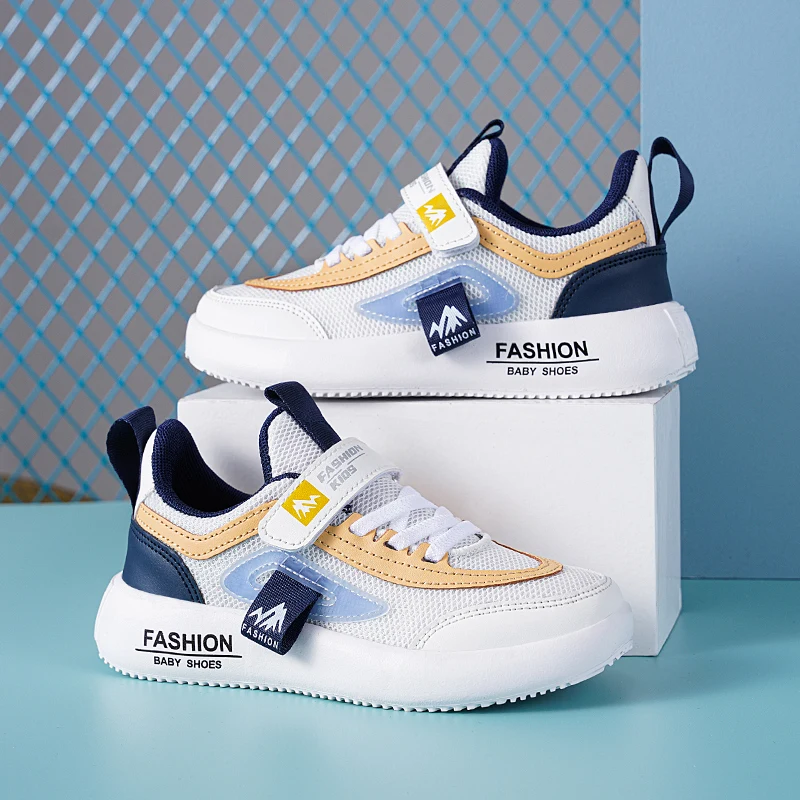 

2022 Fashion Kids Flat Shoes Breathable Mesh Boy Summer Walking Shoes Girl Leisure Sneakers Children New Spring Shoe Size 26-38