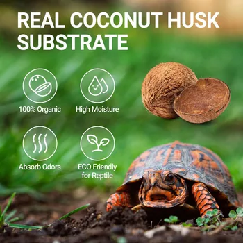 Turtle Natural Coconut Chip Reptiles Bedding Compressed Coco Husk Chips Terrarium Substrate Snake Gecko Lizard Bearded Dragon