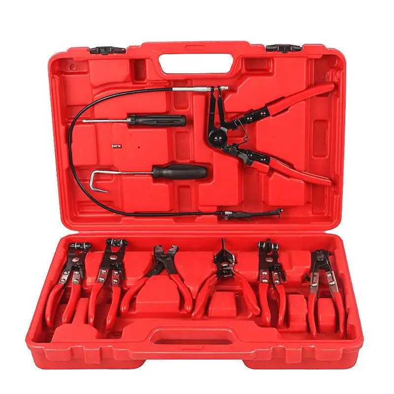 

9pcs Hose Clamp Plier Set Automotive Tools Pliers Kit Auto Workshop Hand Tool Flexible Long Reach Wire Plier Garage Car Repair