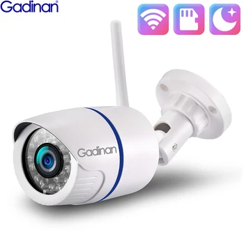 Gadinan WiFi HD Camera Bullet with P2P RTSP Motion Detected Waterproof 1080P 720P Wireless IP Camera 64G SD Card Slot iCSee 1