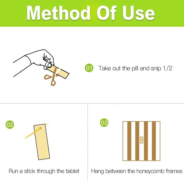 Méhgyógyászat 20 Csíkok Flualvalinate Strip Nagyon Aktív Méh Varroa Atkák Gyilkos Méhészcsapdák A Méhész -Kiegészítő Számára - Image 5