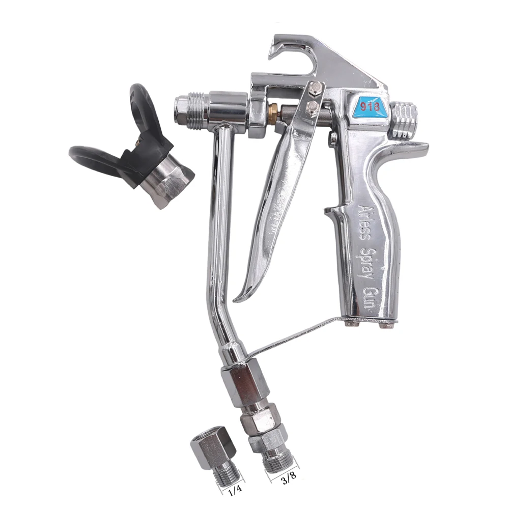 Aftermarket 4-Finger 3/8" Putty Airless Spray Gun With Guard 5000PSI NEW Suitabl