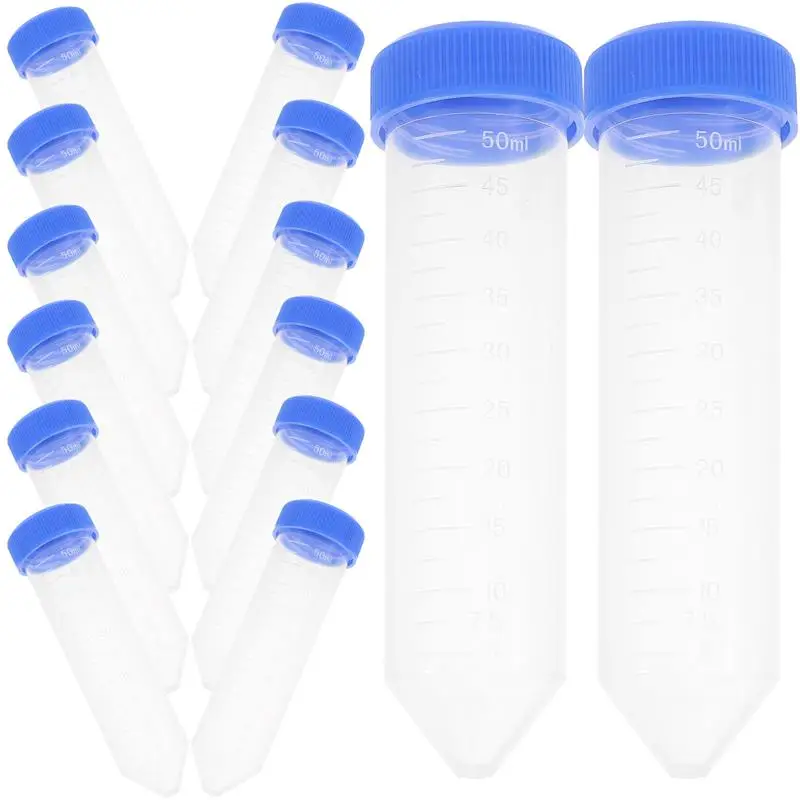 10PCS-100PCS Lab Atomization Tube Lab Centrifuge Tubes Graduated Test Tubes With Screw Caps PP Plastic Microcentrifuge