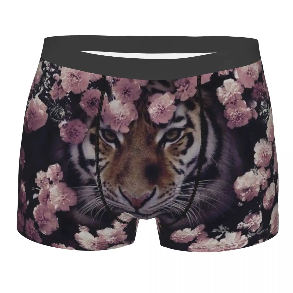 

Tiger Wallpaper Flower Nature Men Underwear Boxer Shorts Panties Fashion Breathable Underpants for Male Plus Size