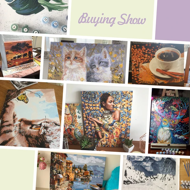 SDOYUNO-Diy peinture par numéros, fleurs, artisanat d'art, artisanat, fait à la main, Kit de peintures acryliques, marqueurs de couleur, numérique, tableau d'art mural 6