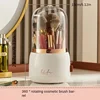 1pcCosmetic Storage Dustproof Rotating Compartment Brush Tube Lipstick Eye Shadow Makeup Brush Bucket Desktop Shelf 3