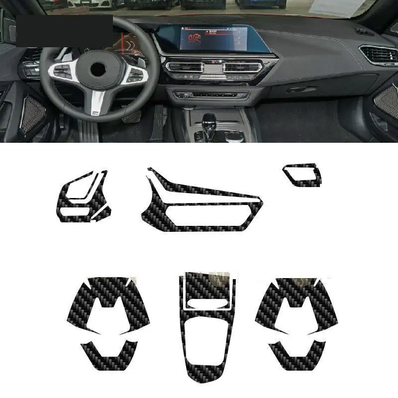 BMW Z4 G29 2019-2023 자동차 인테리어 탄소 섬유 필름 5D PET 센터 콘솔 스크래치 방지 필름 액세서리, PPF 수리