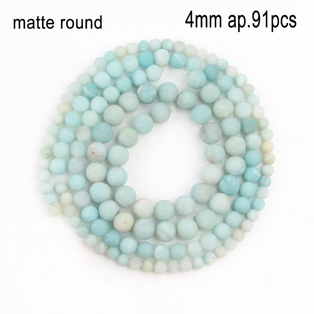 Blue Amazonite Natural Stone Beads - Variety Pack for Jewelry Making and DIY Accessories