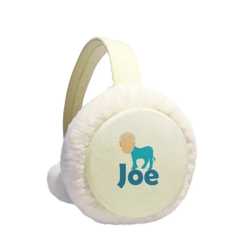 

USA President Individual Biden Art Profile Ear Warmer Cable Knit Furry Fleece Earmuff Outdoor