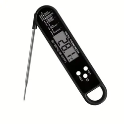 Premium Digital Instant Read Meat Thermometer for Cooking, Grilling, and BBQ (Black)