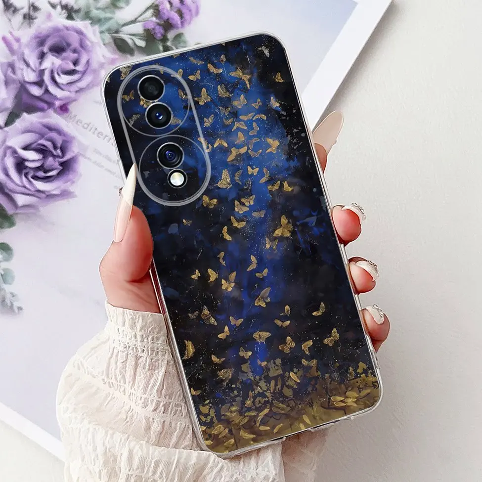 Clear Aesthetic Cute Cat & Flowers Soft Phone Case - Fashionable and Fun Design