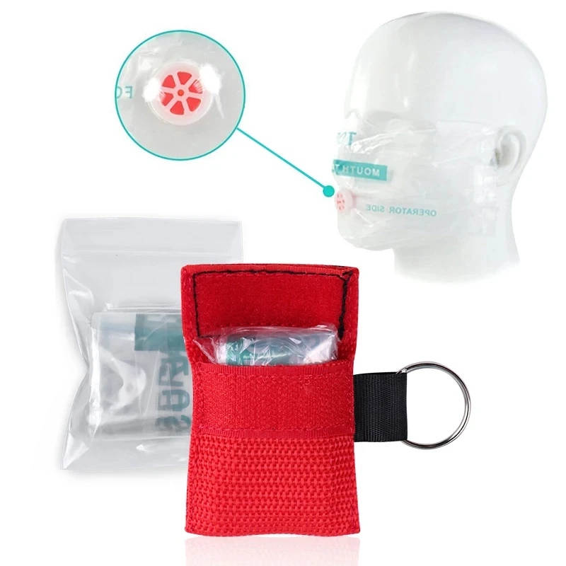 1PCS CPR Resuscitator Mask Outdoor Emergency Use Disposable Travel CPR Pocket Mask Breathing Film First Aid Breath