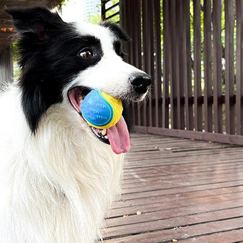 Biteresistant Pet Dog Toy Rubber Ball Beefflavored Elastic Ball To