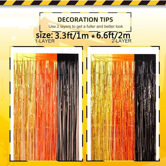 Tende A Frange Arcobaleno 1x2.5m - Decorazioni Per Feste E Matrimoni, Metallizzate