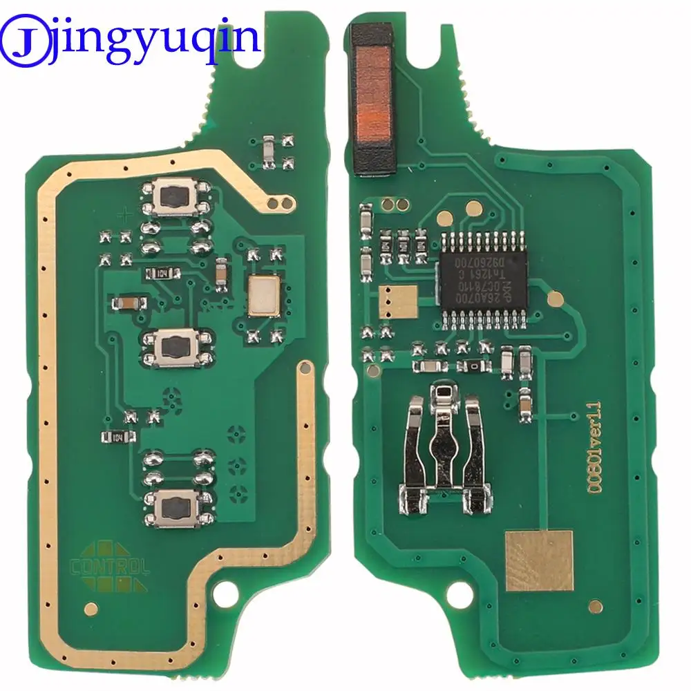 Car remote key Jingyuqin Remote ASK/FSK For Peugeot 207 307 308 407 607 807 For Citroen C2 C3 C4 C5 C6 CE523 CE536 7941 7946 ID46