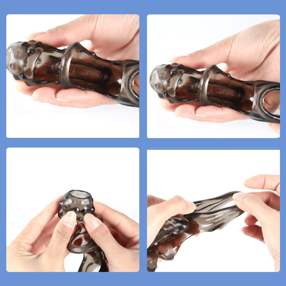 Delay Male Ejaculation Sleeve Vibrating Ring G-spot Stimulator_voghion.com