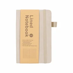 Eco - friendly Waterproof Dupont Paper Hardcover Notebook - Elegant Lined Diary Planner (Beige - A6)