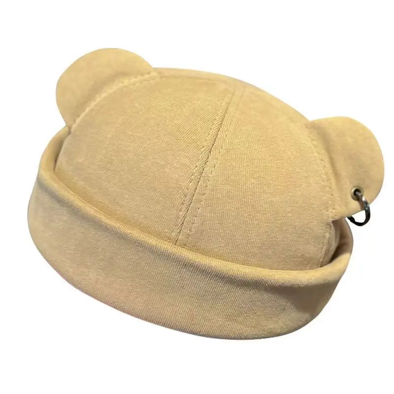 Beifon Bonnet Tricoté Femme Chapeau D'Oreilles De Chat Hiver Chaud Cap Hats En Tricot Elastique Bonnet De Ski Avec Duvet Et Broderie Pour Filles Adultes