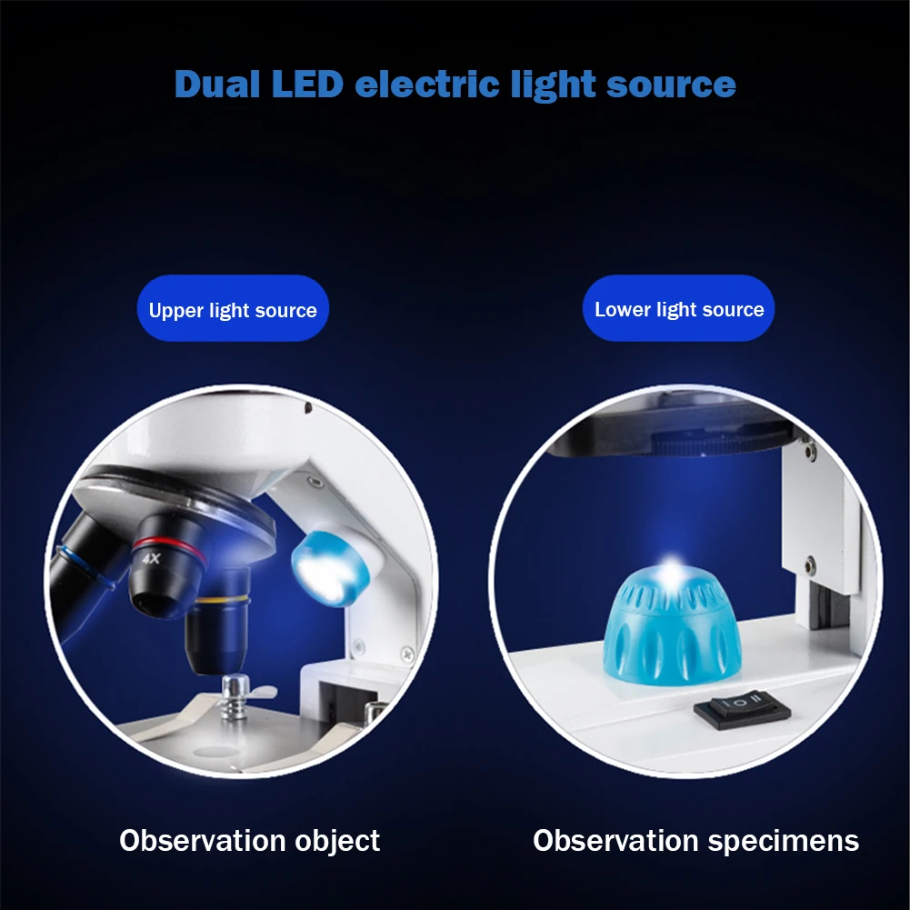 compound microscope 2000x for school and lab