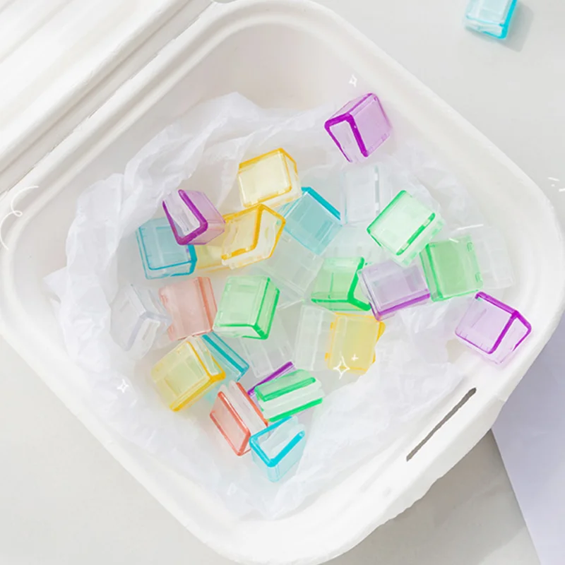 Staples Paperclip Push Clip Clear Plastic Documents Bookmark File Index Page Holder Clamp School Student Stationery Supplies