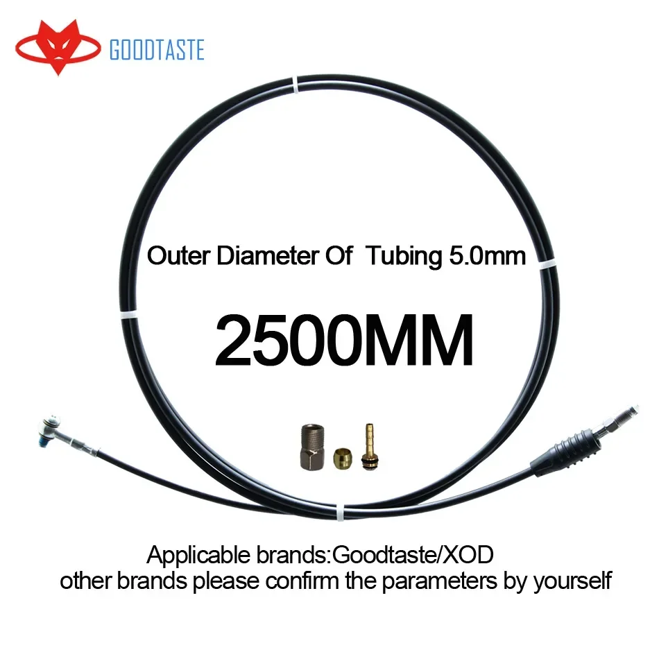 Elektrische Mountainbike hydraulische Bremse Zubehör Schrauben Kupfer hülse Öl nadel benutzer definierte einteilige Schlauch 2500mm für xod – Detail 2
