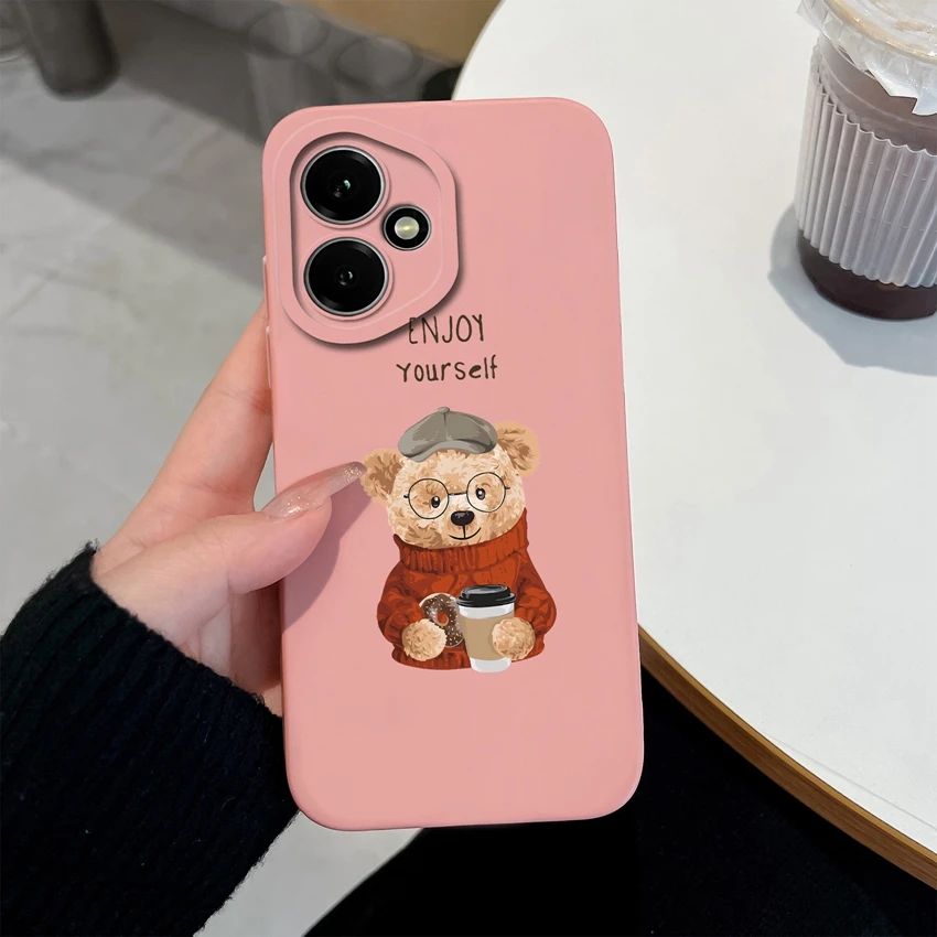Astronaut-Themed Liquid Silicone Anti-Slip Phone Case