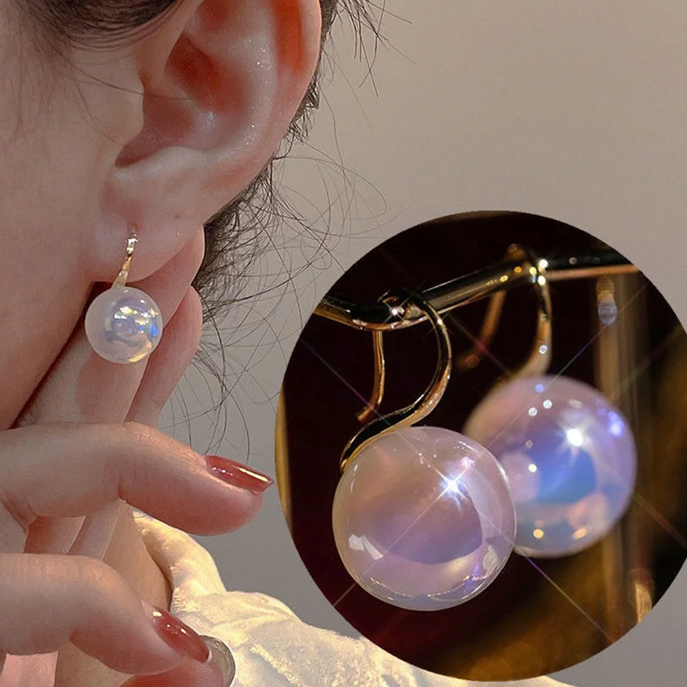 

NCEE New S925 Tremella Hook Mermaid Pearl Earrings High Heels Pearl French Retro Earrings High-end Light Luxury Earrings