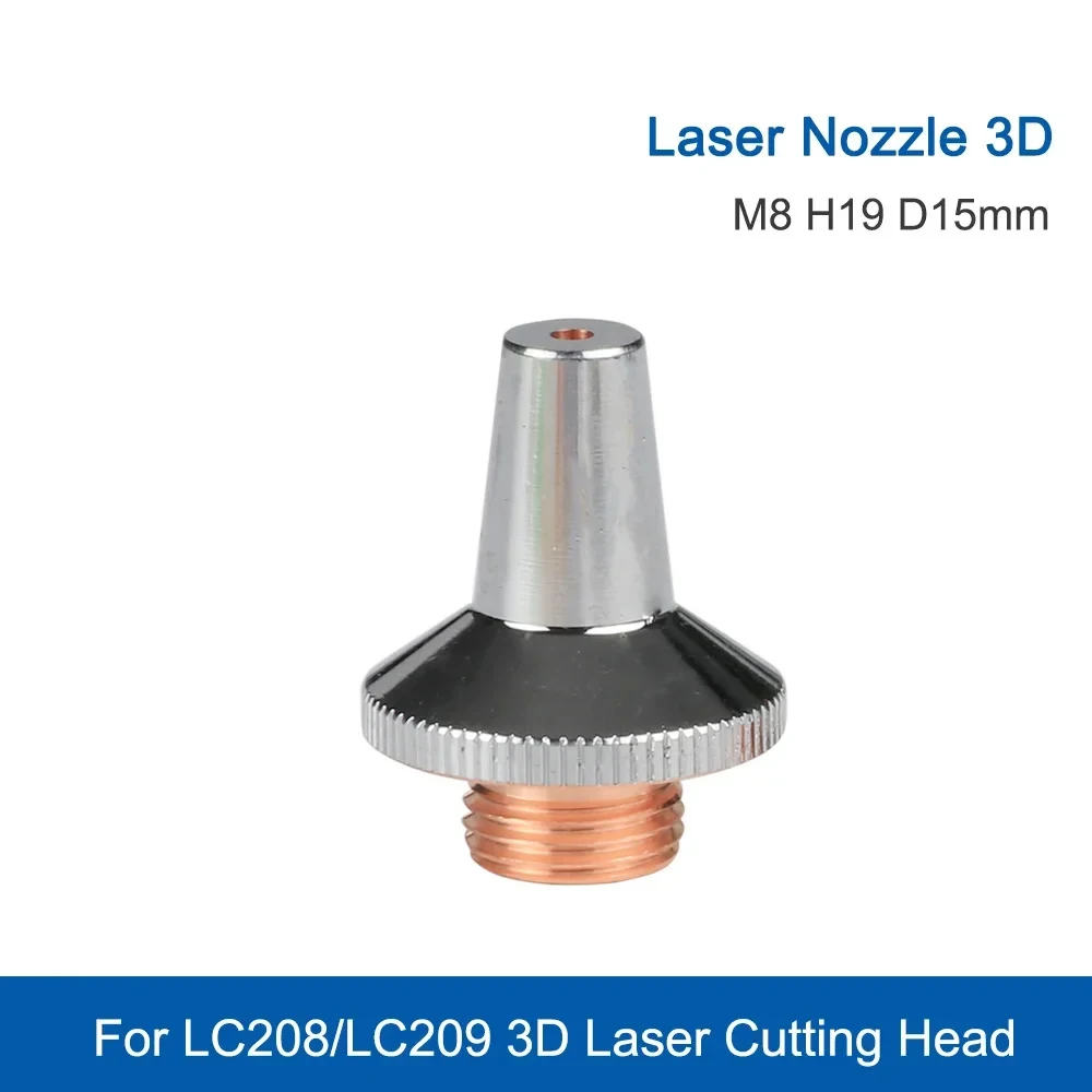 

LSKCSH 10pcs /Lot High Quality Laser Nozzles Double Layer M8 Height 19mm For LC208 LC209 LC218 Fiber Laser Cutting Head