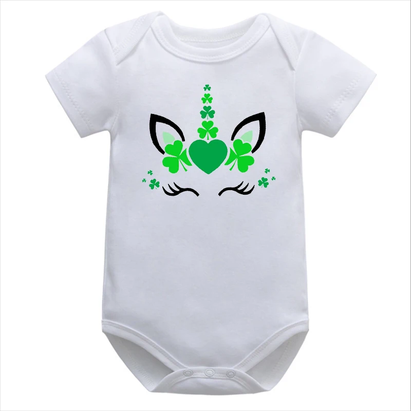 

St Patrick's Day Unicorn Baby Girl Outfit Shamrock Bodysuits 7-12m Saint Patricks Day Toddler Girl Outfits Fashion B