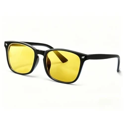 Blue Light Blocking Glasses with Amber Yellow Lenses for Enhanced Comfort (Black Yellow)